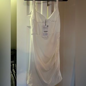 NWT XS Zara white mini dress